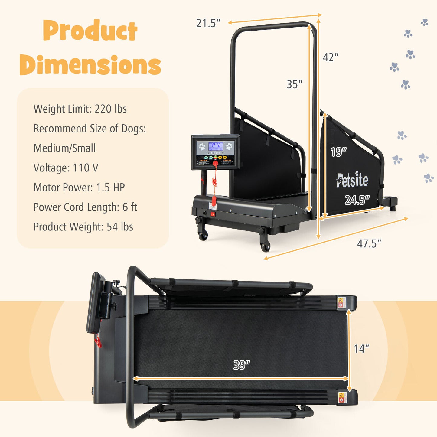 Pet Exercise Equipment with Remote Control, Black Dog Supplies at Gallery Canada