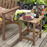 Thumbnail for 14 Inch Square Weather-Resistant Adirondack Side Table - Gallery View 3 of 9
