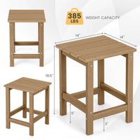 Thumbnail for 14 Inch Square Weather-Resistant Adirondack Side Table - Gallery View 4 of 9