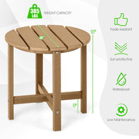 Thumbnail for 18 Inch Round Weather-Resistant Adirondack Side Table - Gallery View 4 of 10