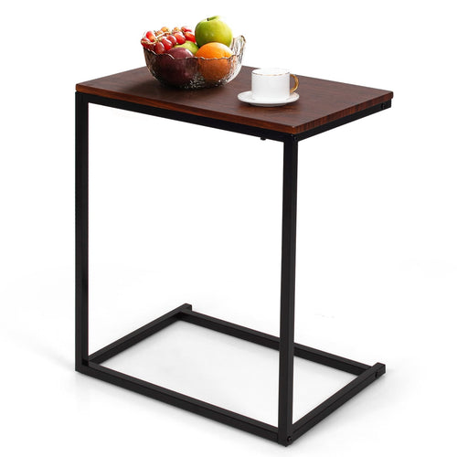 26 Inch Laptop Holder End Stand Desk, Dark Brown