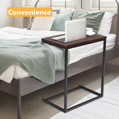 26 Inch Beside Sofa Laptop Holder End Stand Desk, Dark Brown End & Side Tables at Gallery Canada