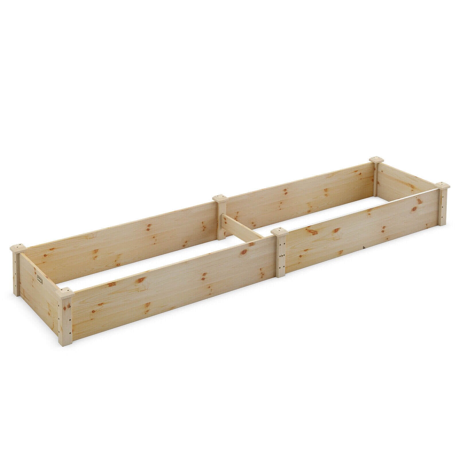 Wooden Raised Garden Bed Outdoor for Vegetables Flowers Fruit, Natural - Gallery Canada