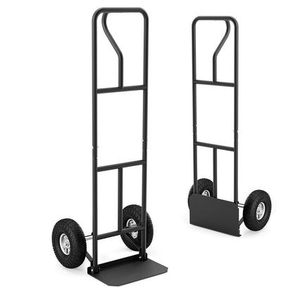 P-Handle Hand Truck with Foldable Load Plate for Warehouse Garage, Black Garages at Gallery Canada