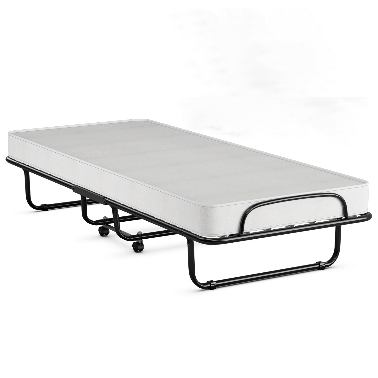 Folding Bed With Memory Foam Mattress, Black Folding Beds at Gallery Canada