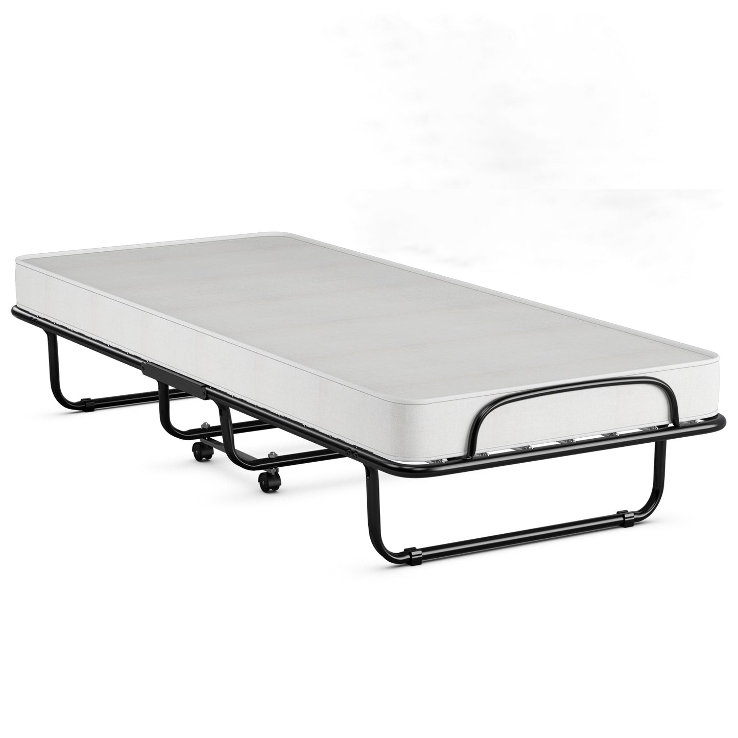 Folding Bed With Memory Foam Mattress, Black Folding Beds at Gallery Canada