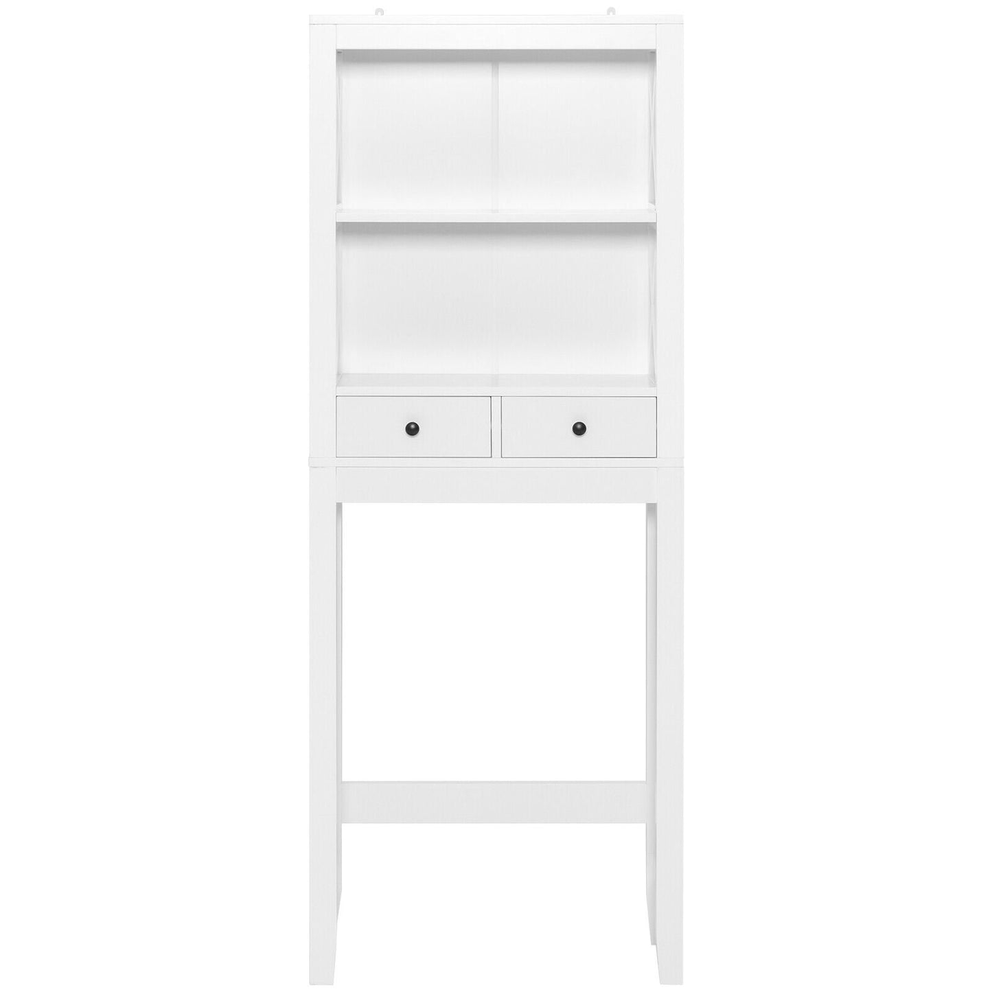 Toilet Space Saver Bathroom Organizer Storage Shelf with Drawers, White at Gallery Canada