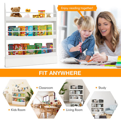 3-Tier Bookshelf with 2 Anti-Tipping Kits for Books and Magazines, White Kids Storage at Gallery Canada