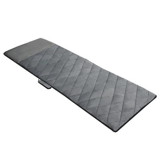 Foldable Mat Full Body Massager with 10 Vibration Motors and 3 Heating Pads, Gray