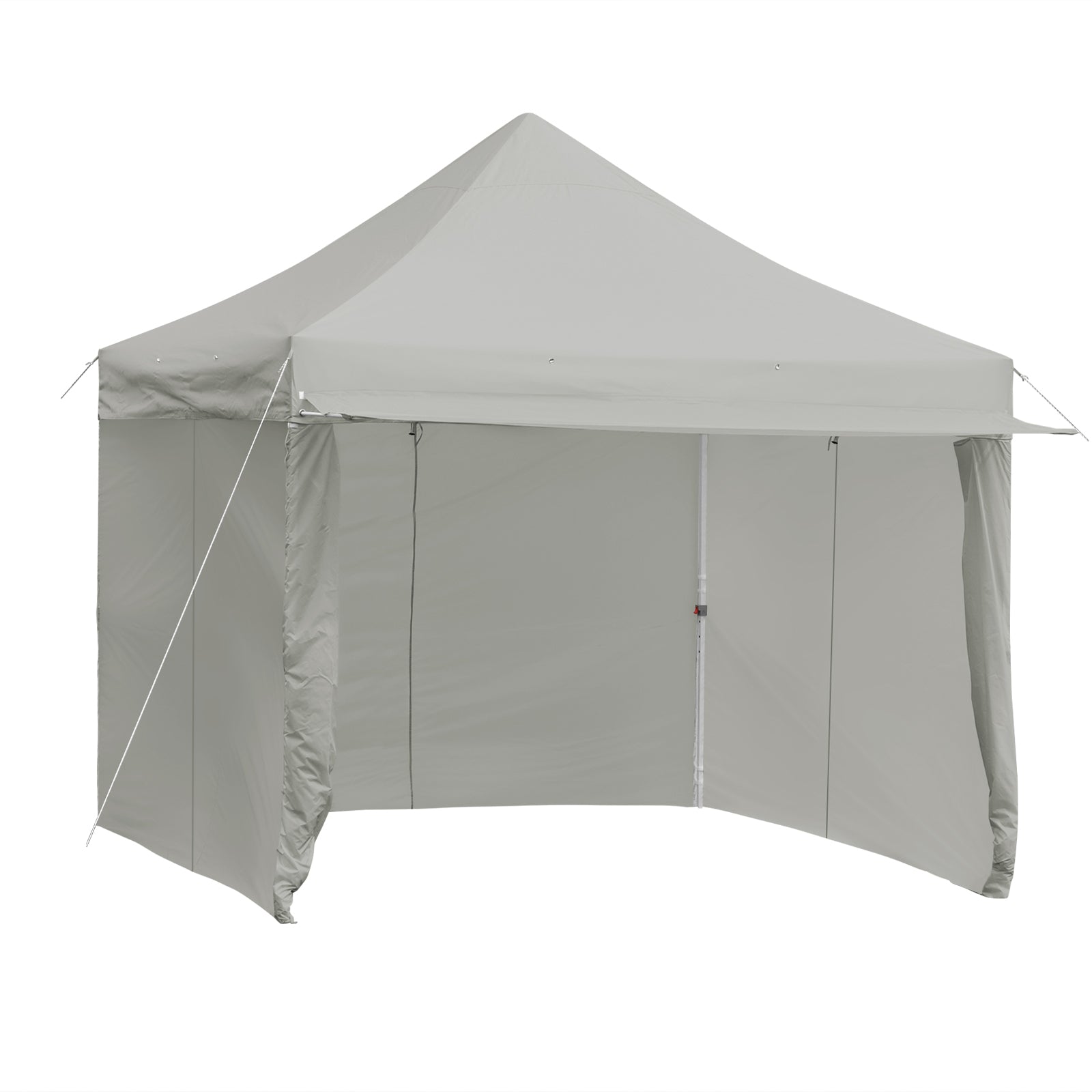 10 x 10 Feet Pop up Gazebo with 4 Height and Adjust Folding Awning, Gray Canopies Gray at Gallery Canada