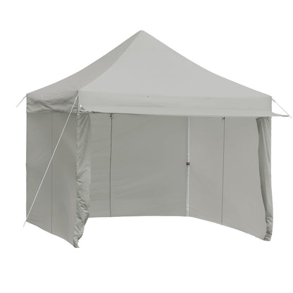 10 x 10 Feet Pop Up Gazebo, Adjustable Folding Awning, Gray Canopies at Gallery Canada