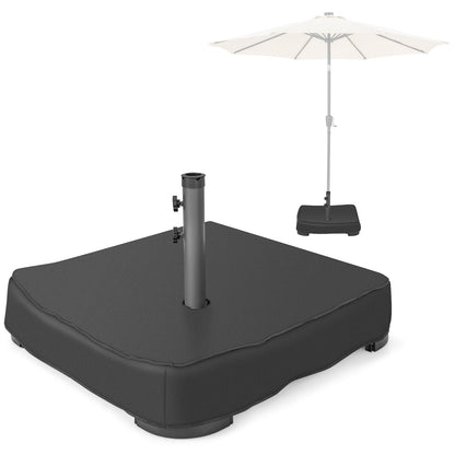 Fillable Umbrella Base with 2 Sandbags and Dust-proof Cover, Black