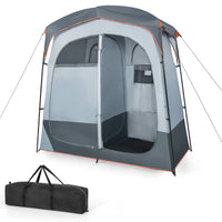 Thumbnail for 2 Rooms Oversize Privacy Shower Tent with Removable Rain Fly and Inside Pocket - Gallery View 6 of 10
