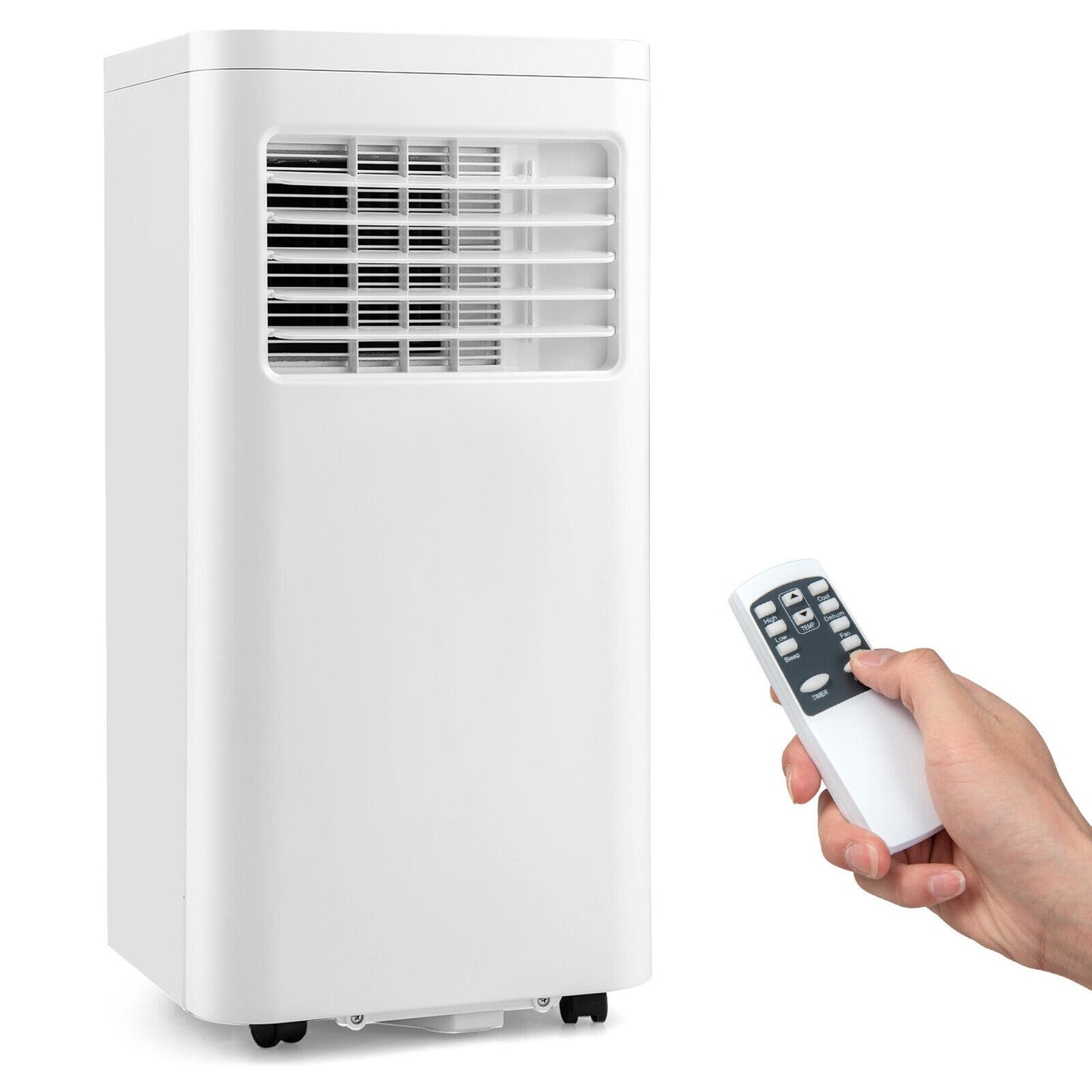 3-in-1 Portable Air Conditioner with Fan Dehumidifier and Quiet AC, White at Gallery Canada