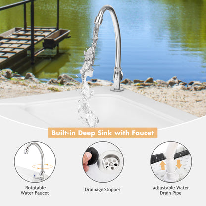 Folding Portable Fish Cleaning Cutting Table, White Camping Furniture at Gallery Canada