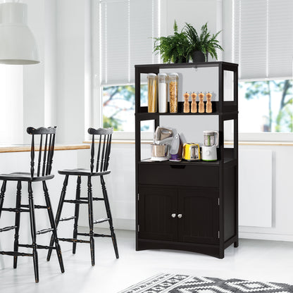 Bathroom Storage Cabinet with Drawer and Shelf Floor Cabinet, Black Floor Cabinets at Gallery Canada