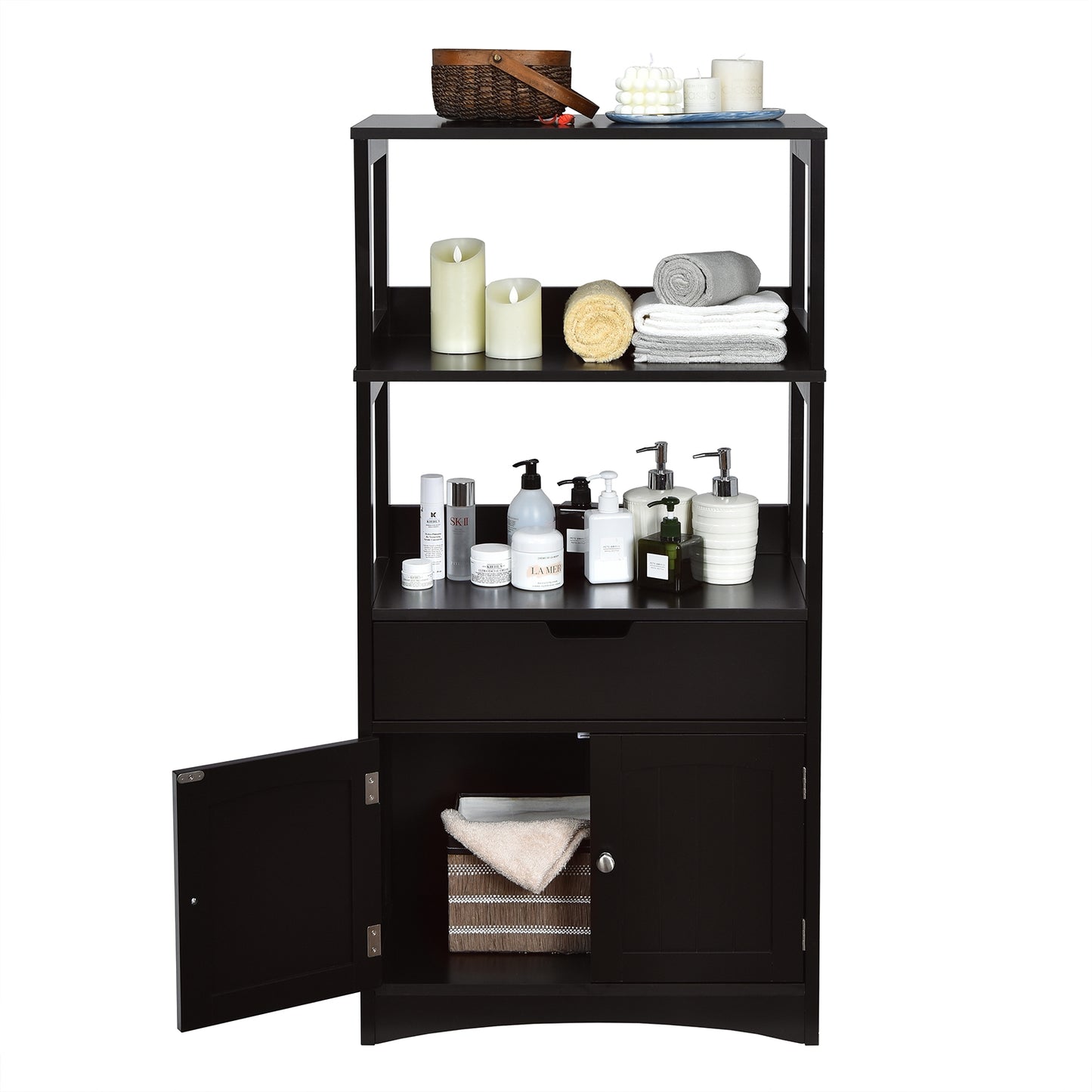 Bathroom Storage Cabinet with Drawer and Shelf Floor Cabinet, Black Floor Cabinets at Gallery Canada