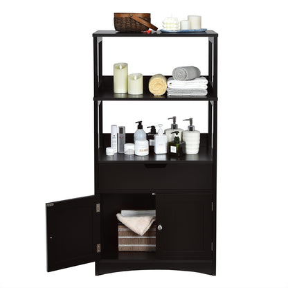 Bathroom Storage Cabinet with Drawer and Shelf Floor Cabinet, Black Floor Cabinets at Gallery Canada