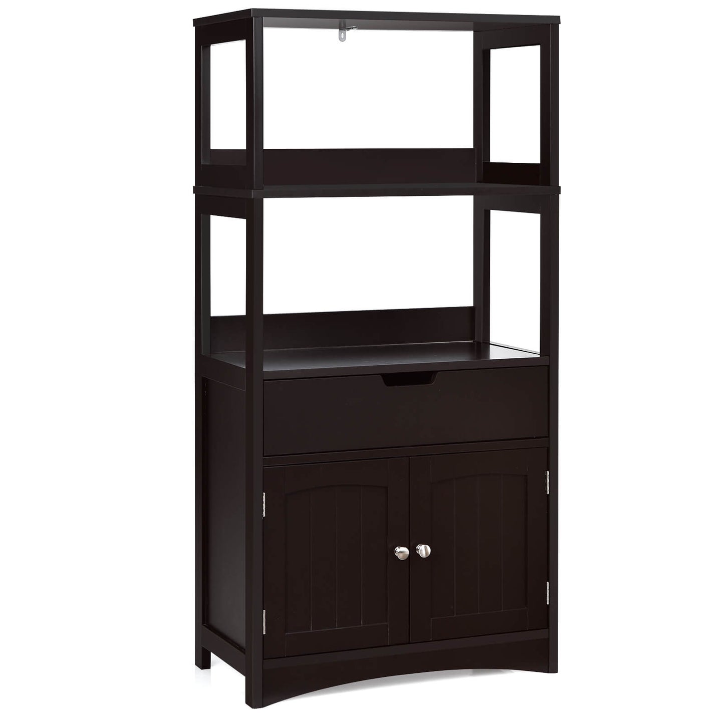 Bathroom Storage Cabinet With Drawer And Shelf, Dark Brown Floor Cabinets at Gallery Canada