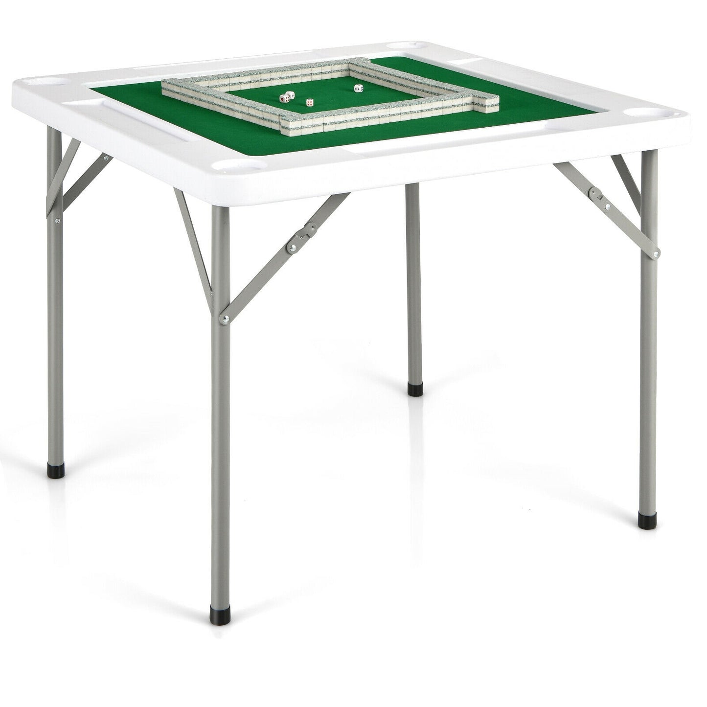 4-Player Mahjong Game Table with Iron Frame, Green Game Room at Gallery Canada