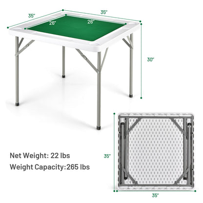 4-Player Mahjong Game Table with Iron Frame, Green Game Room at Gallery Canada
