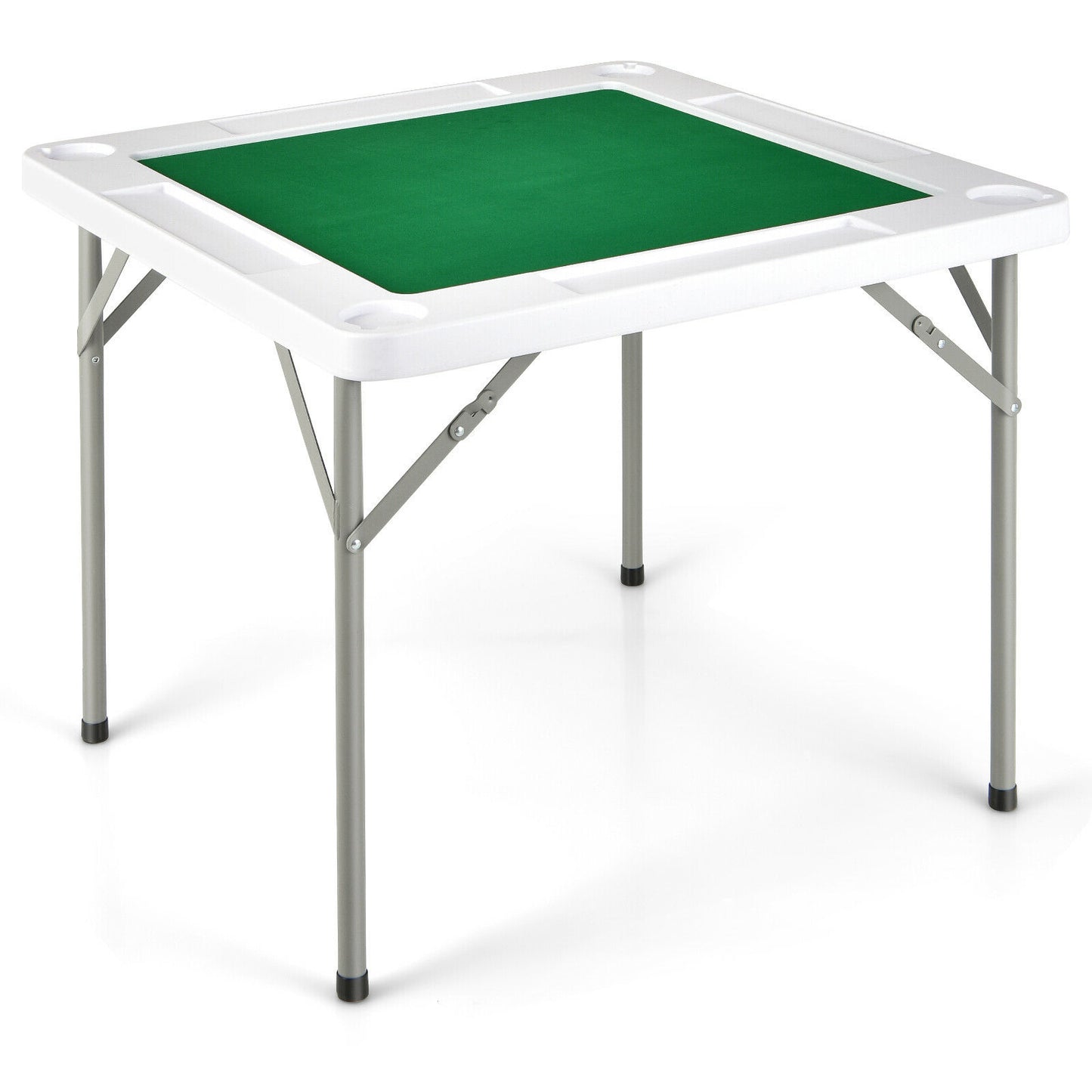 4-Player Mahjong Table, Iron Frame, Green