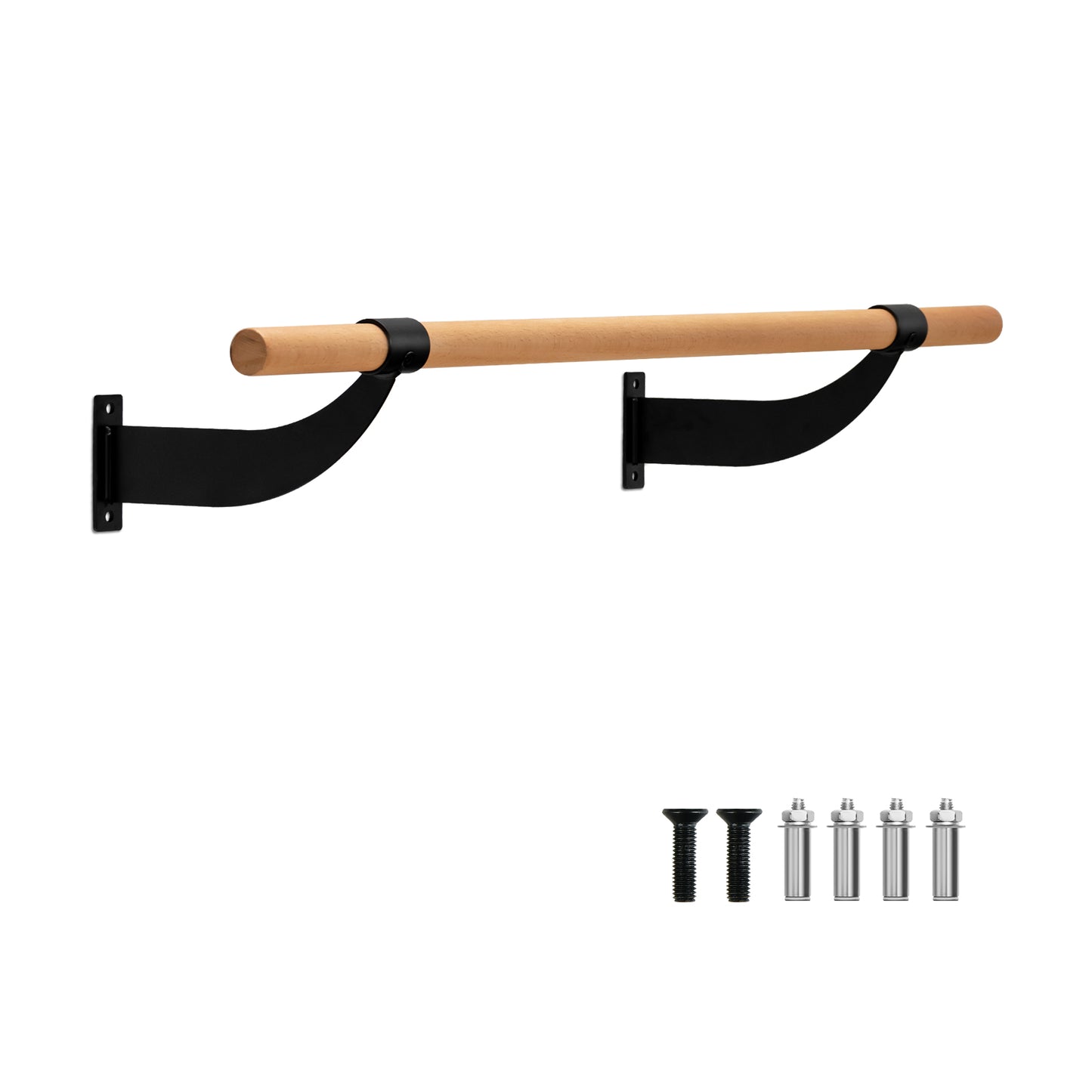 4 Feet Wall-Mounted Ballet Barre for Yoga, Black Yoga Accessories Black at Gallery Canada