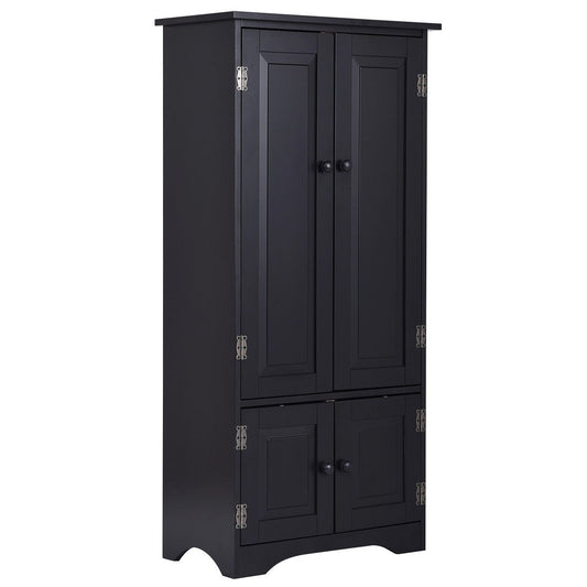Accent Storage Cabinet Adjustable Shelves, Black