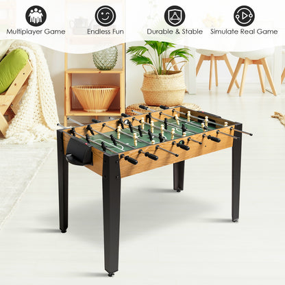 48 Inch Competition Sized Home Recreation Wooden Foosball Table, Brown Game Room at Gallery Canada