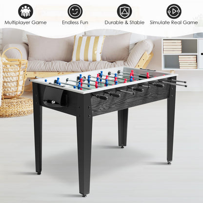 48 Inch Competition Sized Home Recreation Wooden Foosball Table, Black Game Room at Gallery Canada