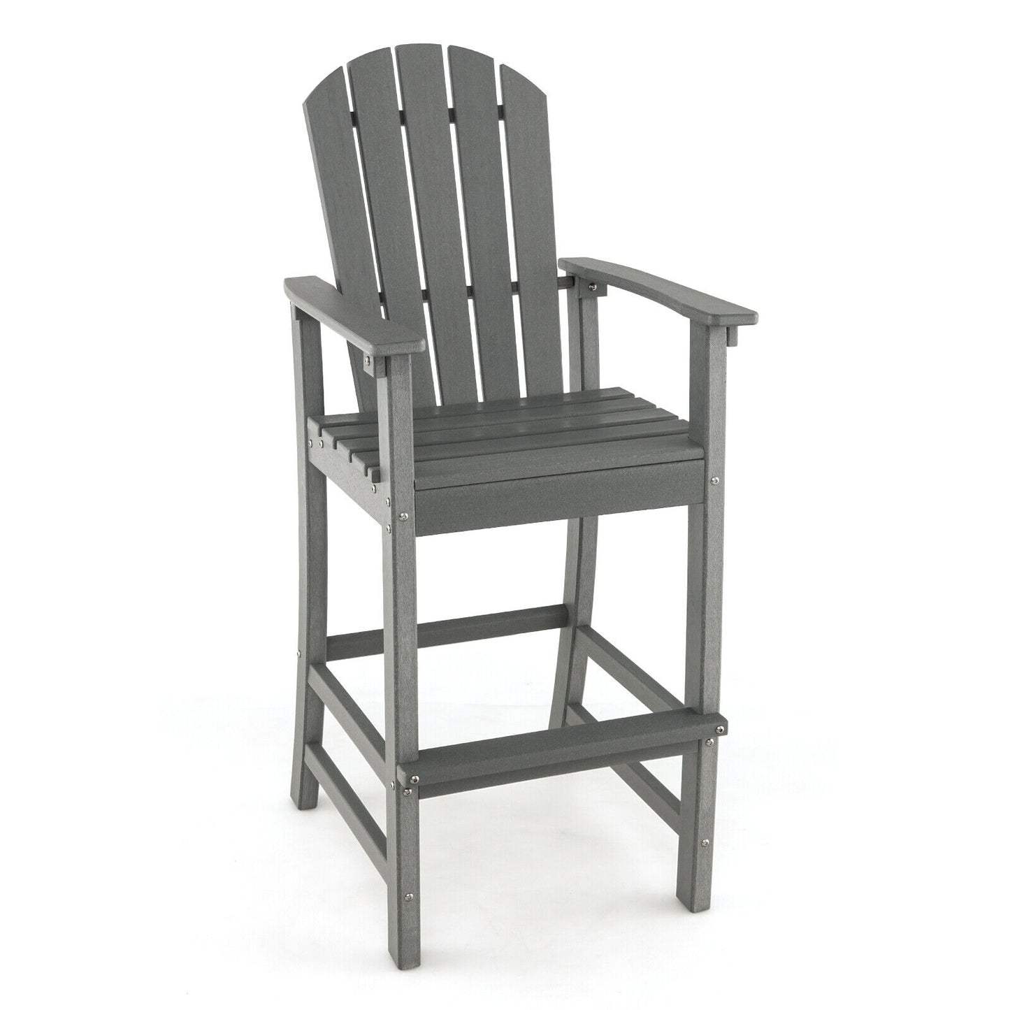 30 Inches Counter Height Bar Stool, With Armrests And Footrest, Gray Patio Bar Furniture at Gallery Canada