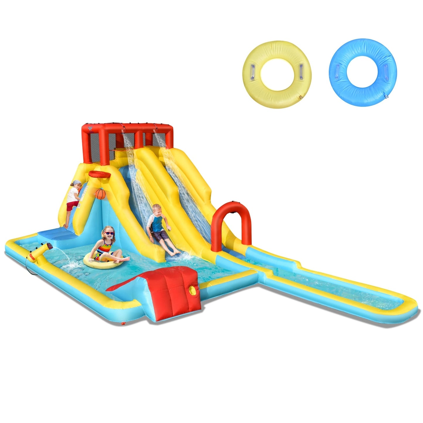 7-In-1 Inflatable Dual Slide Water Park Bounce House Bounce House Options at Gallery Canada
