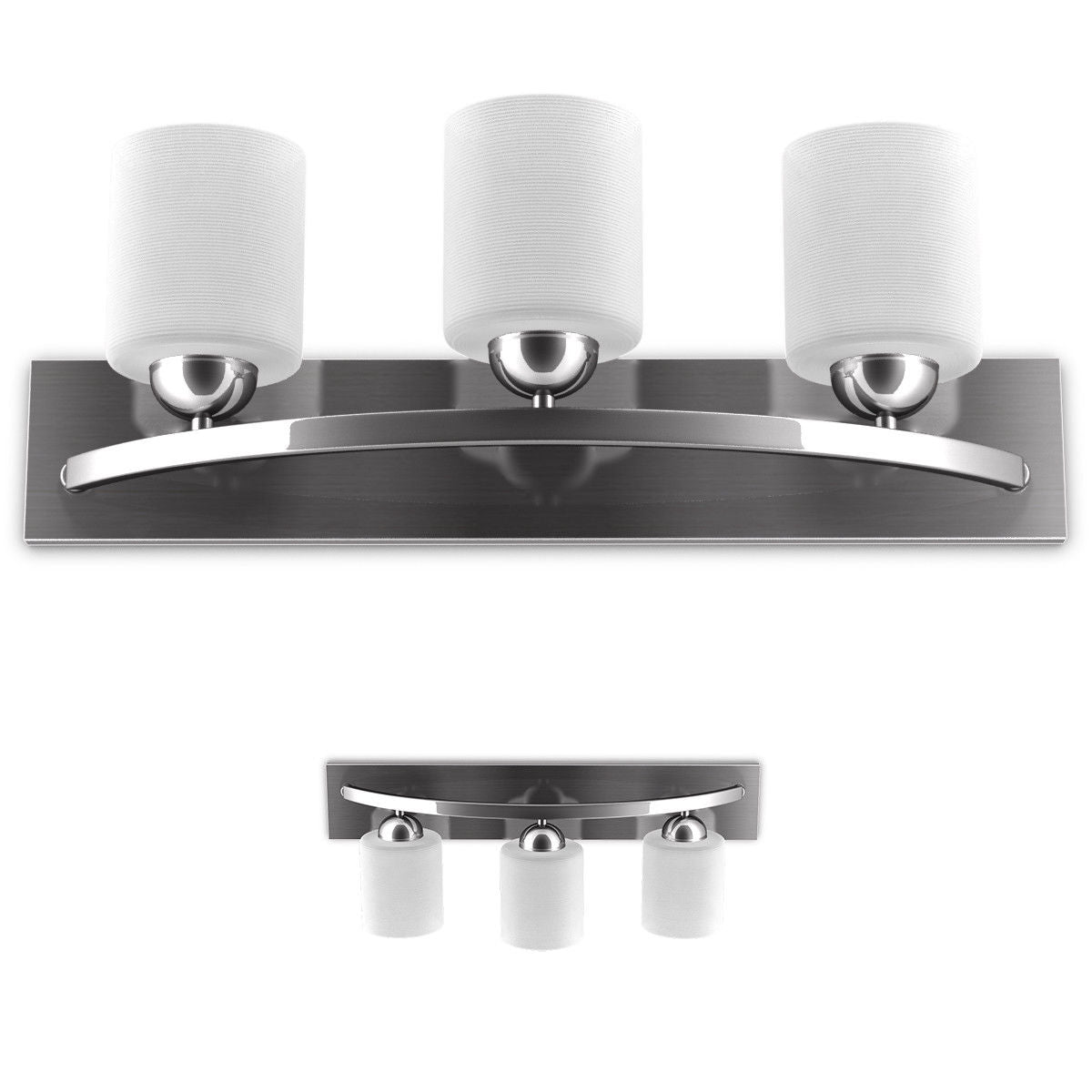 Glass Wall Sconce for 3 Bulbs, White Wall Lights at Gallery Canada