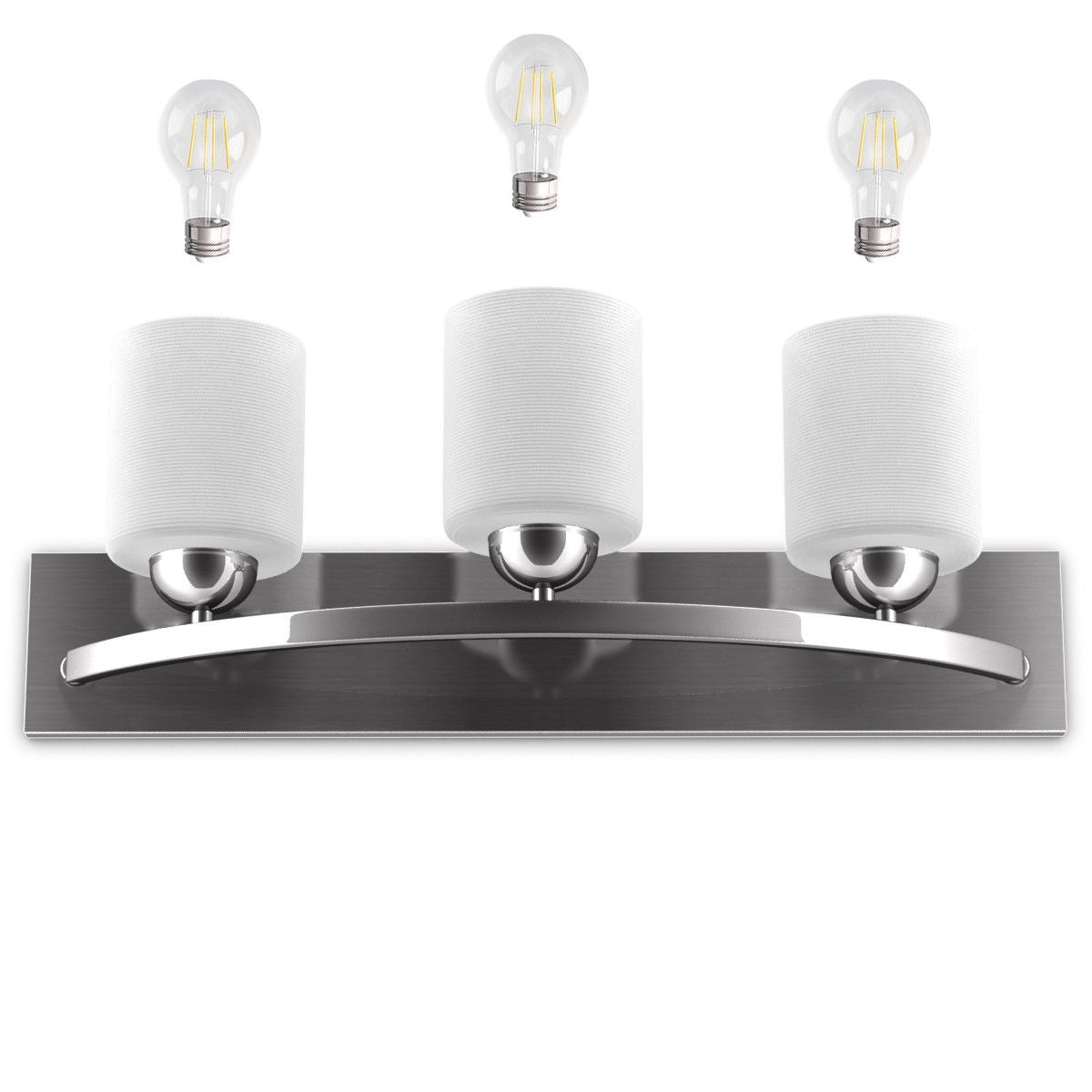 Glass Wall Sconce for 3 Bulbs, White Wall Lights at Gallery Canada