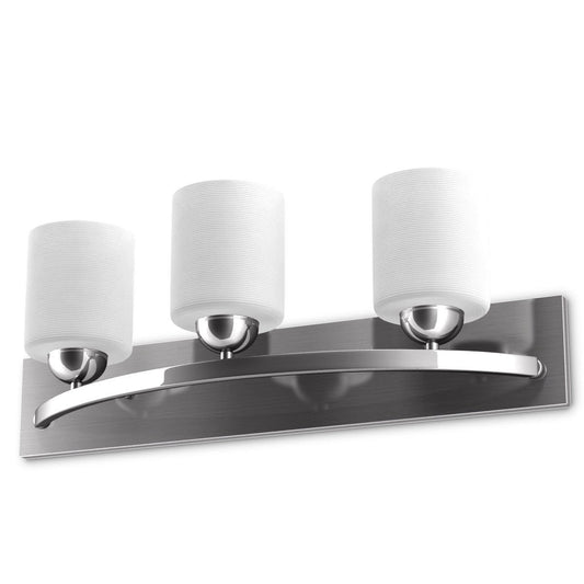 Glass Wall Sconce for 3 Bulbs, White