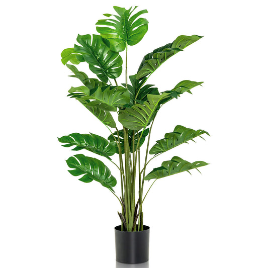 5 Feet Artificial Faux Monstera Deliciosa Plant, Green Faux Plants Green at Gallery Canada
