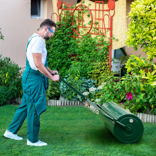 39 Inch Wide Push/Tow Lawn Roller, Green Lawn Care Tools Green at Gallery Canada