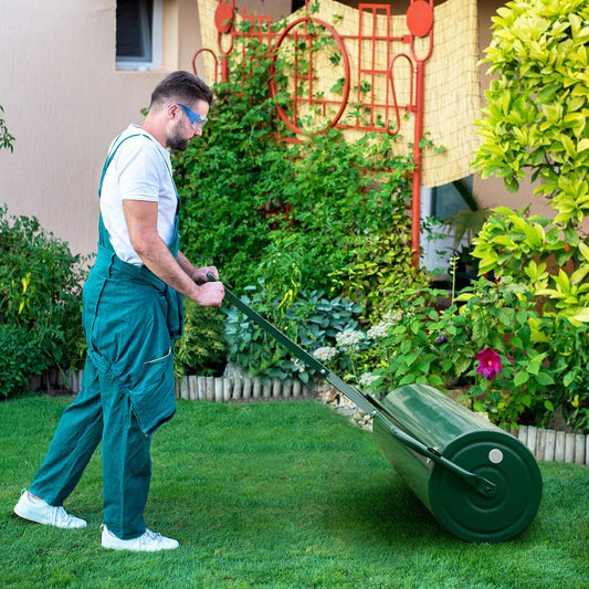 39 Inch Wide Push/Tow Lawn Roller, Green - Gallery Canada