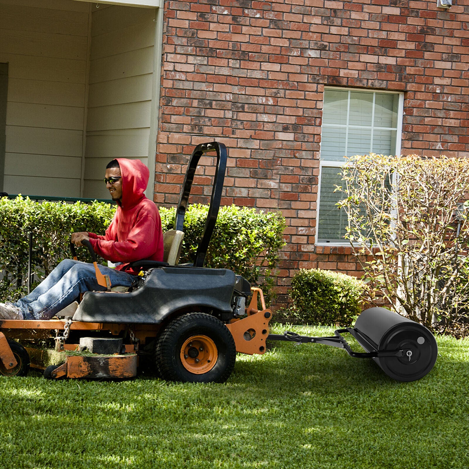 Metal Lawn Roller, Detachable Gripping Handle, Black Lawn Care Tools at Gallery Canada