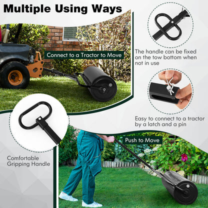 Metal Lawn Roller, Detachable Gripping Handle, Black Lawn Care Tools at Gallery Canada