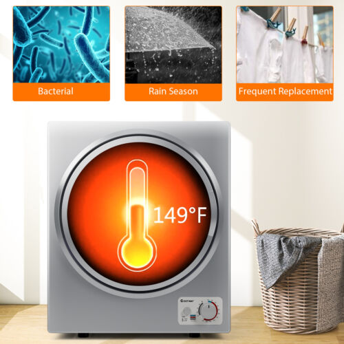 1.5 Cu .ft Clothes Dryer with with Stainless Steel Wall Mount, Silver Dryers at Gallery Canada