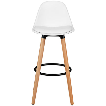 2 Pieces Mid Century Barstool 28.5 Inches Dining Pub Chair, White Bar Stools at Gallery Canada