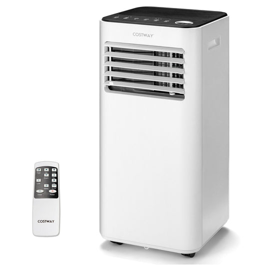 8000 BTU Portable Air Conditioner with Fan and Dehumidifier Mode, White - Gallery Canada