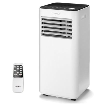 8000 BTU Portable Air Conditioner with Fan and Dehumidifier Mode, White Portable Air Conditioners White at Gallery Canada