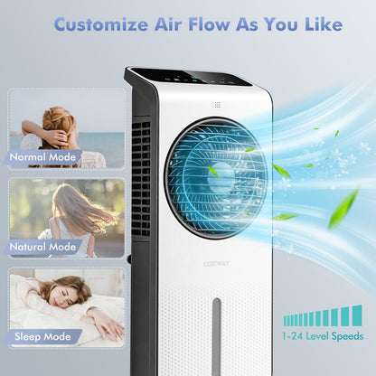 3-in-1 Evaporative Air Cooler with 12H Timer Remote, White Air Coolers at Gallery Canada