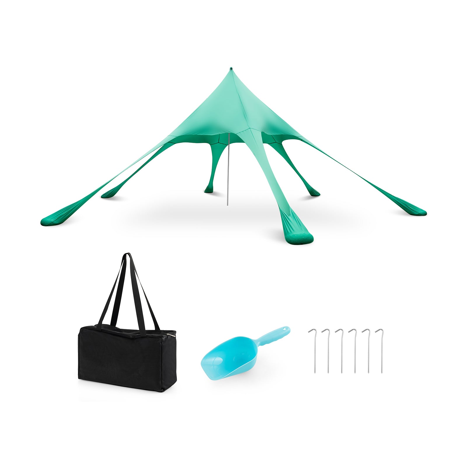 20 x 20 Feet Beach Canopy Tent, UPF50+ Sun Protection, Green Canopies at Gallery Canada