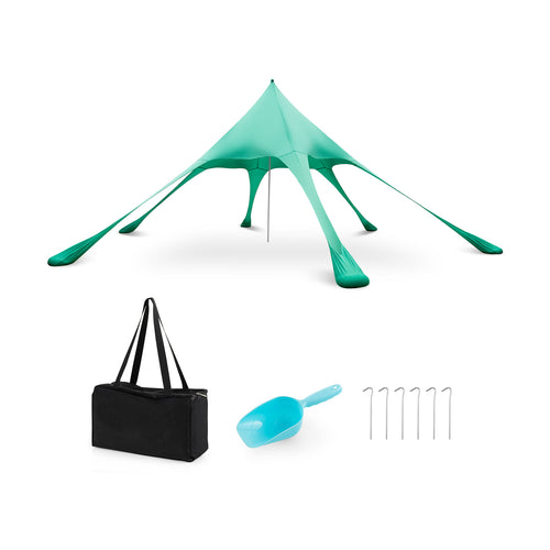 20 x 20 Feet Beach Canopy Tent, UPF50+ Sun Protection, Green