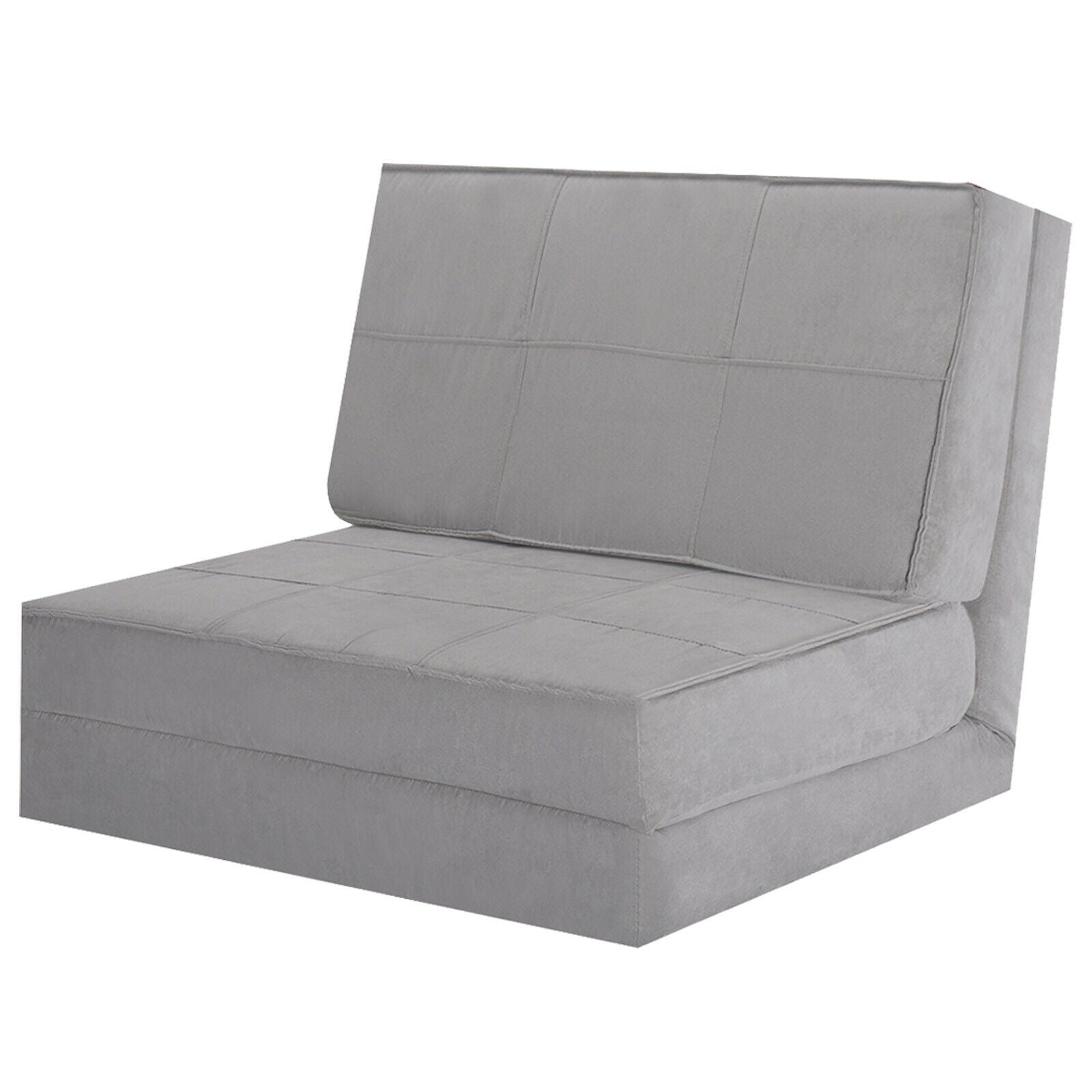 Convertible Lounger Folding Sofa Sleeper Bed, Gray Floor Chairs at Gallery Canada