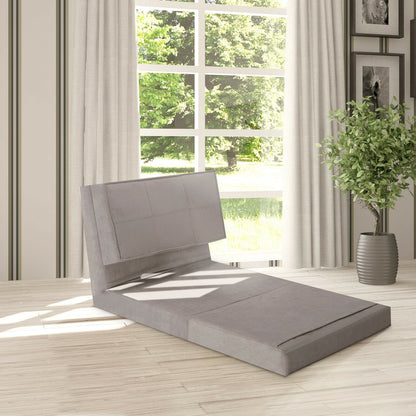 Convertible Lounger Folding Sofa Sleeper Bed, Gray Floor Chairs at Gallery Canada