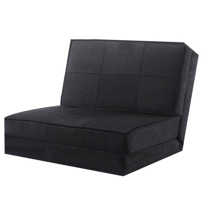 Convertible Lounger Folding Sofa Sleeper Bed, Black Floor Chairs at Gallery Canada